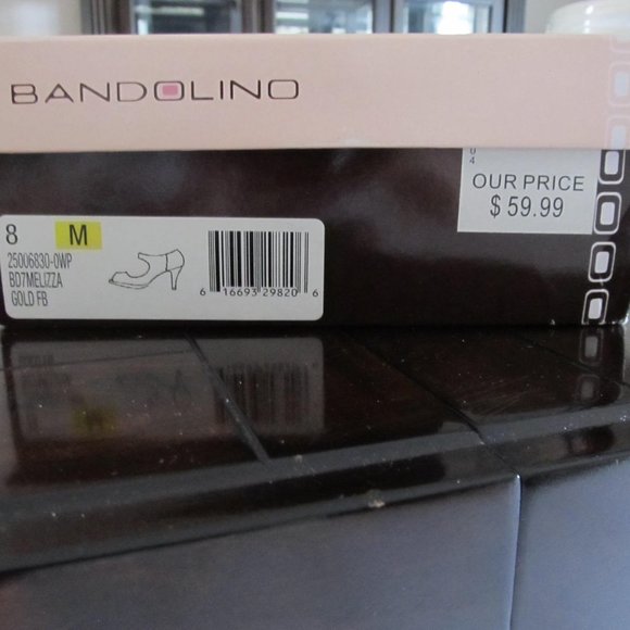 Bandolino Melizza Gold Heels Size 8M $25 - Picture 10 of 11